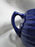 Ring Cobalt Blue, Bauer: Sugar Bowl & Lid, 4" Tall, Flaw