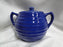 Ring Cobalt Blue, Bauer: Sugar Bowl & Lid, 4" Tall, Flaw