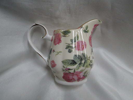 Coastline Imports Gracie China Pink Roses on Pale Yellow: Creamer, 4"