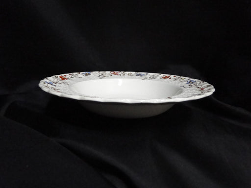 Spode Wicker Dale, Floral on Chelsea Wicker: Rim Soup Bowl, 7 3/4"