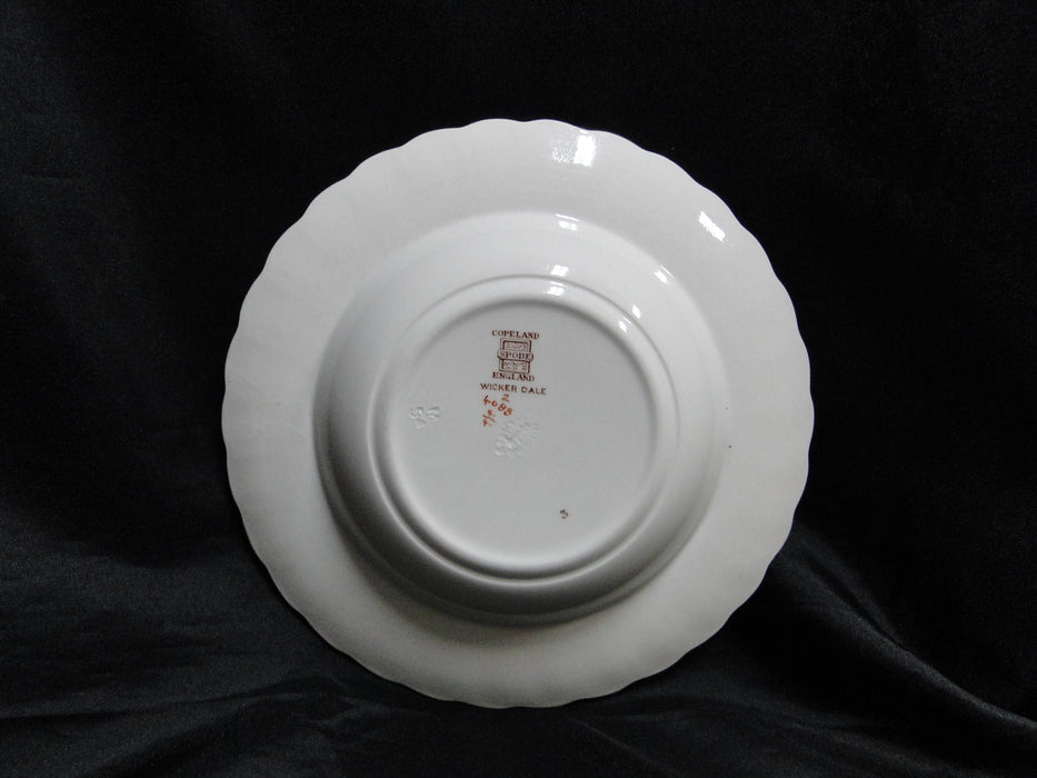 Spode Wicker Dale, Floral on Chelsea Wicker: Rim Soup Bowl, 7 3/4"