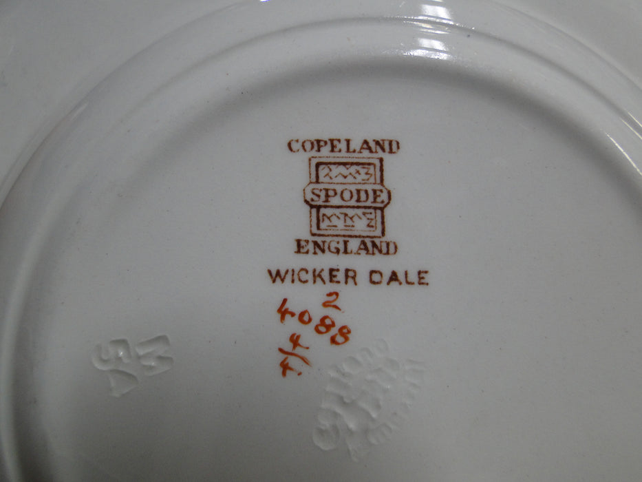 Spode Wicker Dale, Floral on Chelsea Wicker: Rim Soup Bowl, 7 3/4"