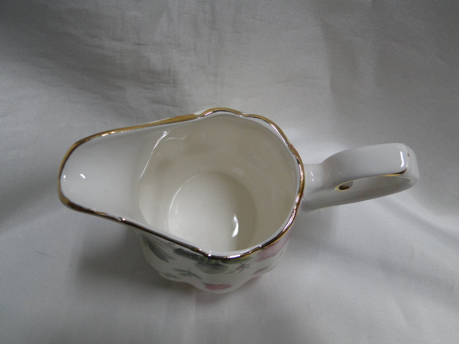 Coastline Imports Gracie China Pink Roses on Pale Yellow: Creamer, 4"