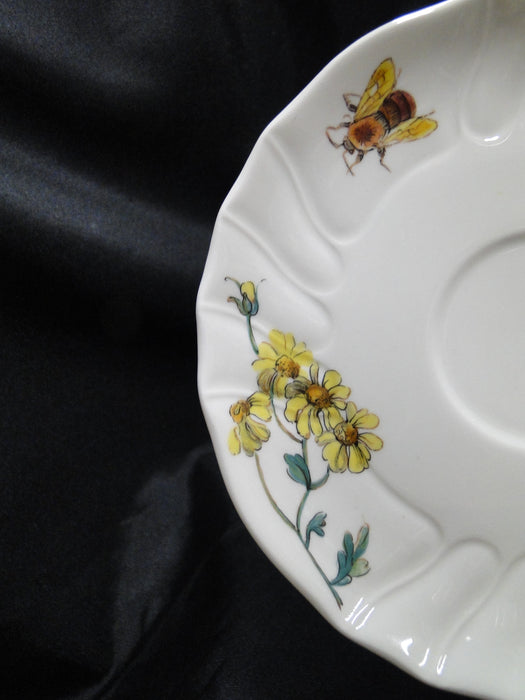 Villeroy & Boch Bouquet, Flowers, Insects: Blue Cup & Saucer Set (s) 2 5/8", 6oz