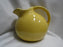 Solid Yellow Pottery, USA: Round Serving Pitcher, 7" Tall