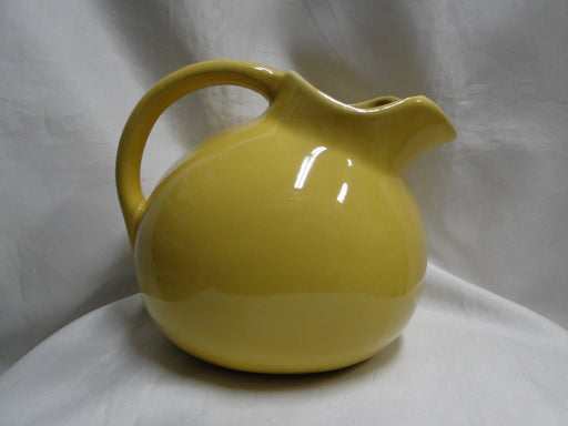 Solid Yellow Pottery, USA: Round Serving Pitcher, 7" Tall