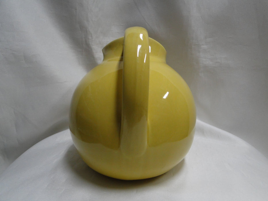 Solid Yellow Pottery, USA: Round Serving Pitcher, 7" Tall