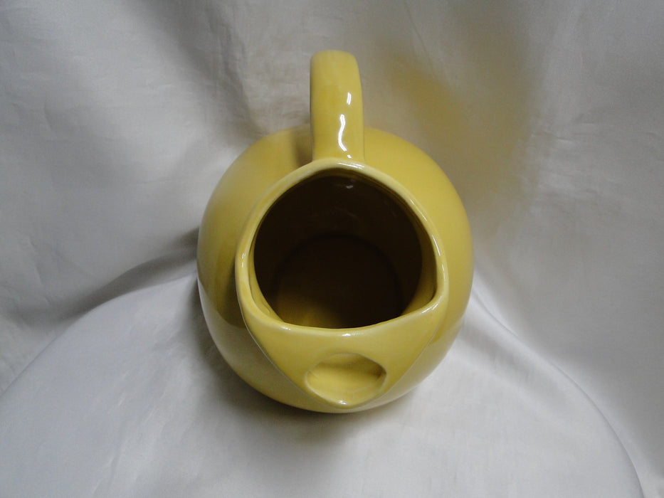 Solid Yellow Pottery, USA: Round Serving Pitcher, 7" Tall