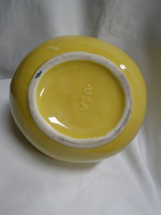 Solid Yellow Pottery, USA: Round Serving Pitcher, 7" Tall