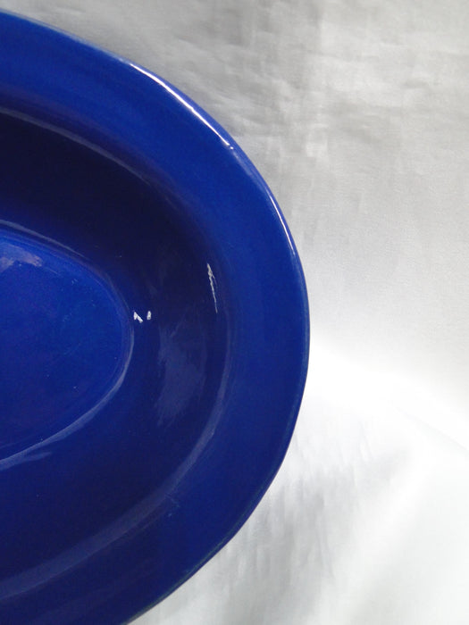Bauer Ring Cobalt Blue (Old): Oval Serving Bowl, 10 3/4" x 2 3/4" Tall, Flaw