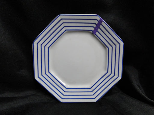 Fitz & Floyd Pin Stripe Blue: Bread Plate, 6 1/4" As Is