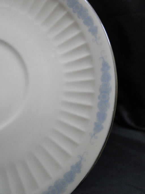 Flintridge Crissy Rose, Blue Flowers, Platinum Trim: 5 3/4" Saucer Only