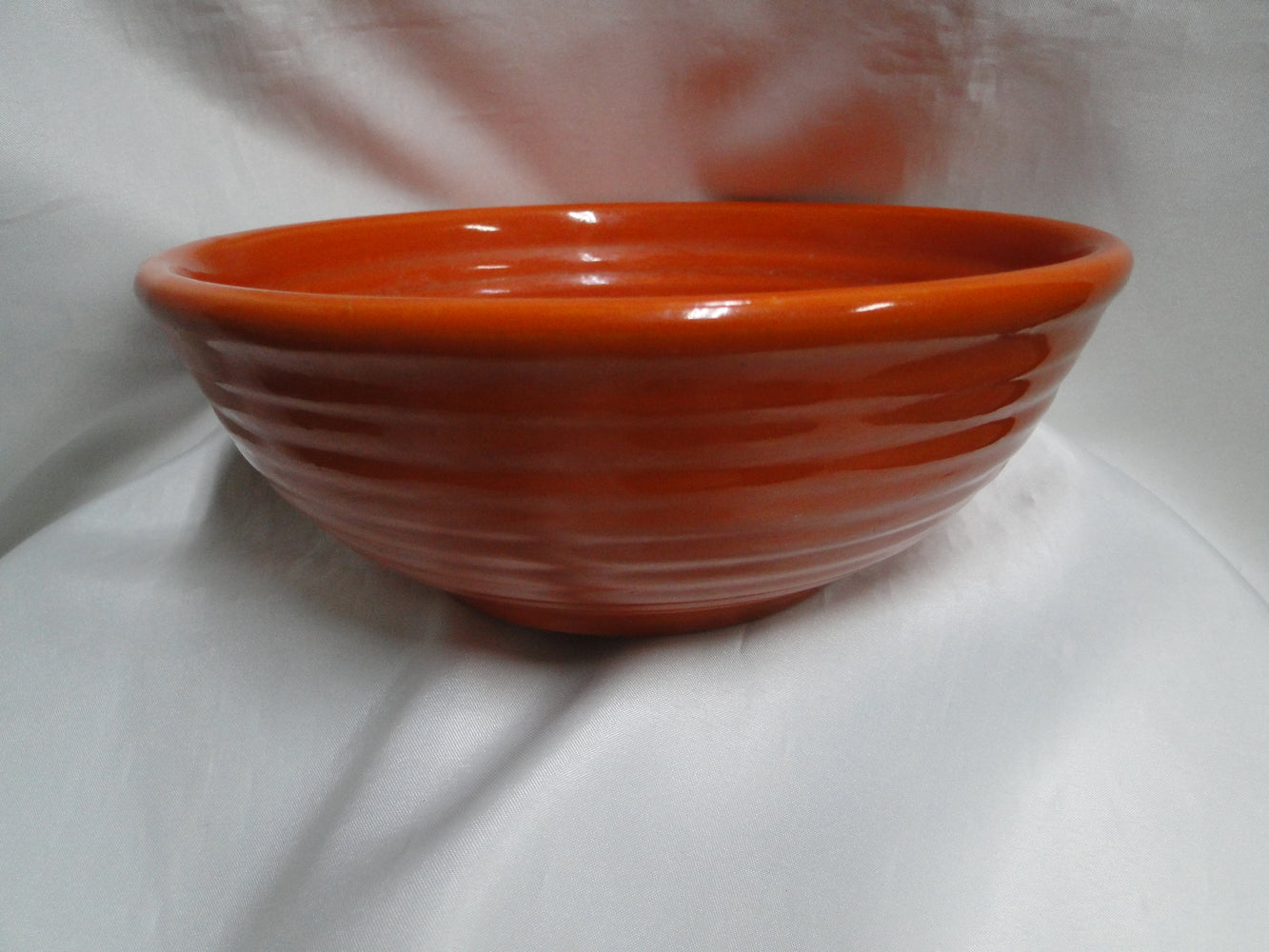 Bauer Ring Orange (Old): Mixing Bowl #8, 8 1/4" x 3 1/4" Tall