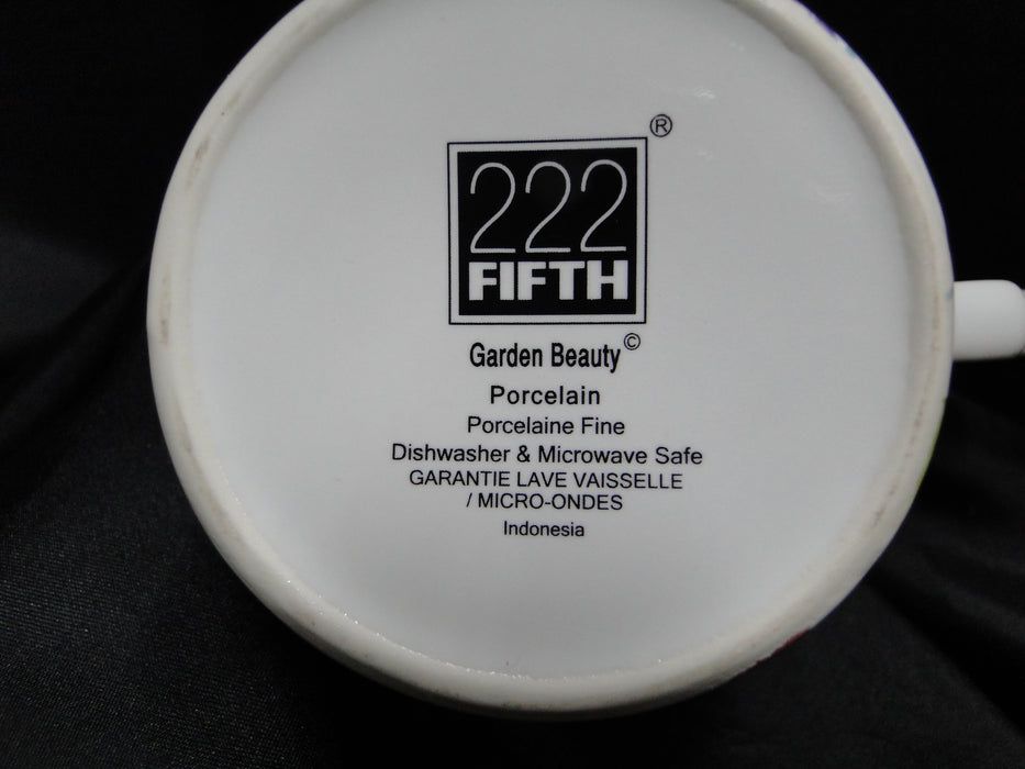 222 Fifth Garden Beauty, Multicolored Florals: Creamer (s), 3 7/8"