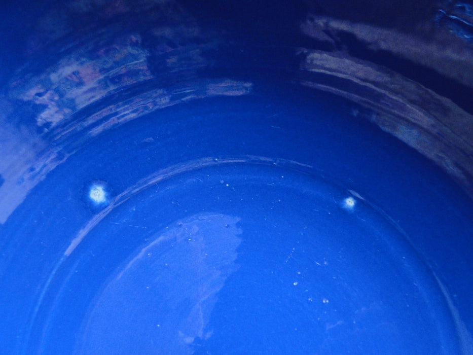 Ring Cobalt Blue, Bauer: Mixing Bowl, 8 5/8" x 4 1/4" Tall, Flaw
