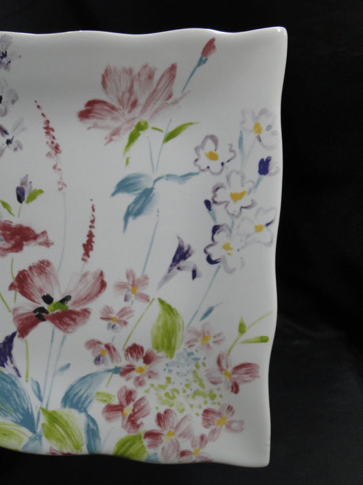 222 Fifth Garden Beauty, Multicolored Florals: Square Salad Plate (s), 8"
