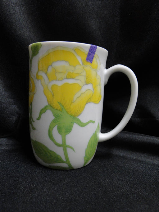 Fitz & Floyd Yellow Rose, White w/ Yellow & Green: Mug (s), 4", As Is