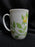 Fitz & Floyd Yellow Rose, White w/ Yellow & Green: Mug (s), 4", As Is