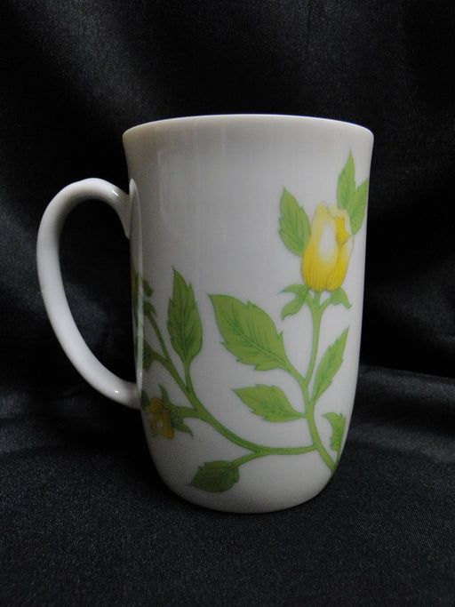 Fitz & Floyd Yellow Rose, White w/ Yellow & Green: Mug (s), 4", As Is