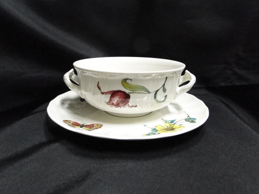 Villeroy & Boch Bouquet, Flowers, Insects: Cream Soup Bowl & Saucer Set (s)