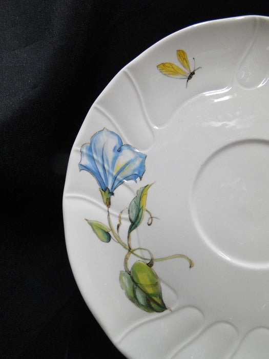 Villeroy & Boch Bouquet, Flowers, Insects: Cream Soup Bowl & Saucer Set, Flaw