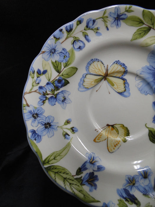222 Fifth Lyanna Blue, Blue Flowers: Cup & Saucer Set, 3 1/4"