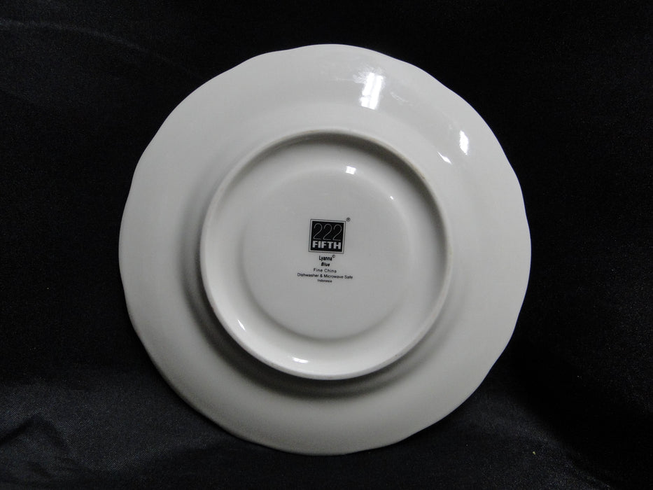 222 Fifth Lyanna Blue, Blue Flowers: Cup & Saucer Set, 3 1/4"