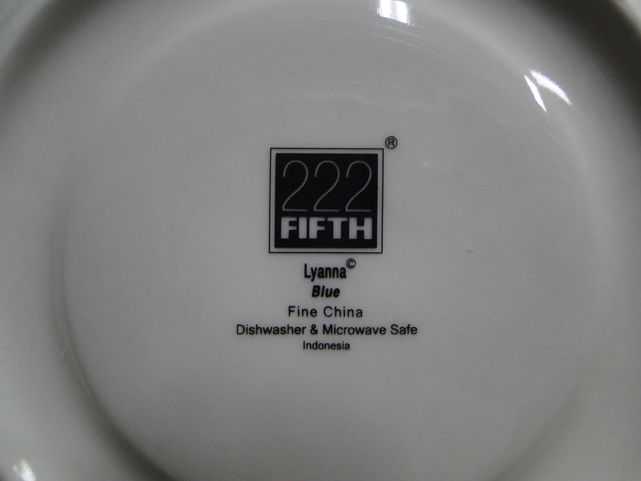 222 Fifth Lyanna Blue, Blue Flowers: Cup & Saucer Set, 3 1/4"