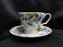 222 Fifth Lyanna Blue, Blue Flowers: Cup & Saucer Set, 3 1/4"