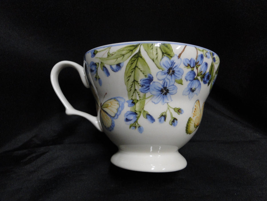 222 Fifth Lyanna Blue, Blue Flowers: Cup & Saucer Set, 3 1/4"