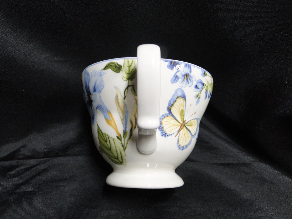 222 Fifth Lyanna Blue, Blue Flowers: Cup & Saucer Set, 3 1/4"