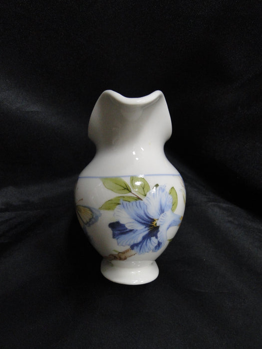222 Fifth Lyanna Blue, Blue Flowers: Creamer / Cream Pitcher (s), 4" Tall