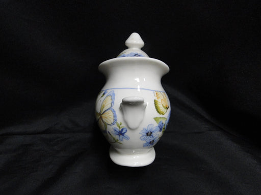 222 Fifth Lyanna Blue, Blue Flowers: Sugar Bowl & Lid (s), 5" Tall