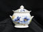 222 Fifth Lyanna Blue, Blue Flowers: Sugar Bowl & Lid (s), 5" Tall