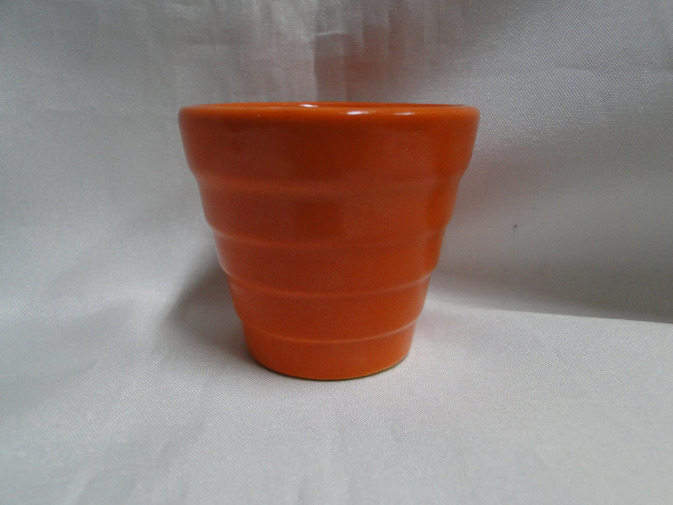 Metlox Orange Pottery: Toothpick Holder, 2 1/4" x 2 1/8" Tall