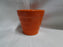Metlox Orange Pottery: Toothpick Holder, 2 1/4" x 2 1/8" Tall