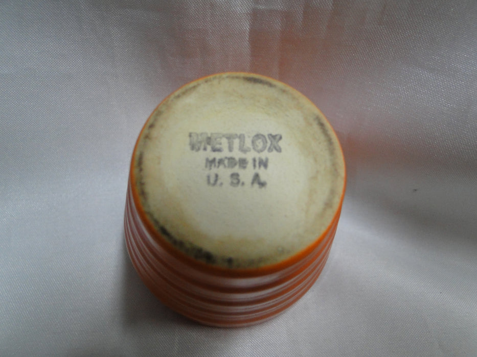 Metlox Orange Pottery: Toothpick Holder, 2 1/4" x 2 1/8" Tall