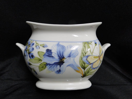 222 Fifth Lyanna Blue, Blue Flowers: Sugar Bowl Only, No Lid, 3 1/2" Tall