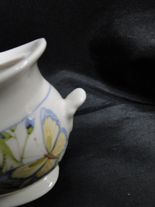 222 Fifth Lyanna Blue, Blue Flowers: Sugar Bowl Only, No Lid, 3 1/2" Tall