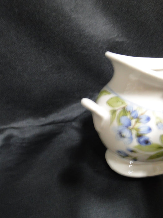 222 Fifth Lyanna Blue, Blue Flowers: Sugar Bowl Only, No Lid, 3 1/2" Tall