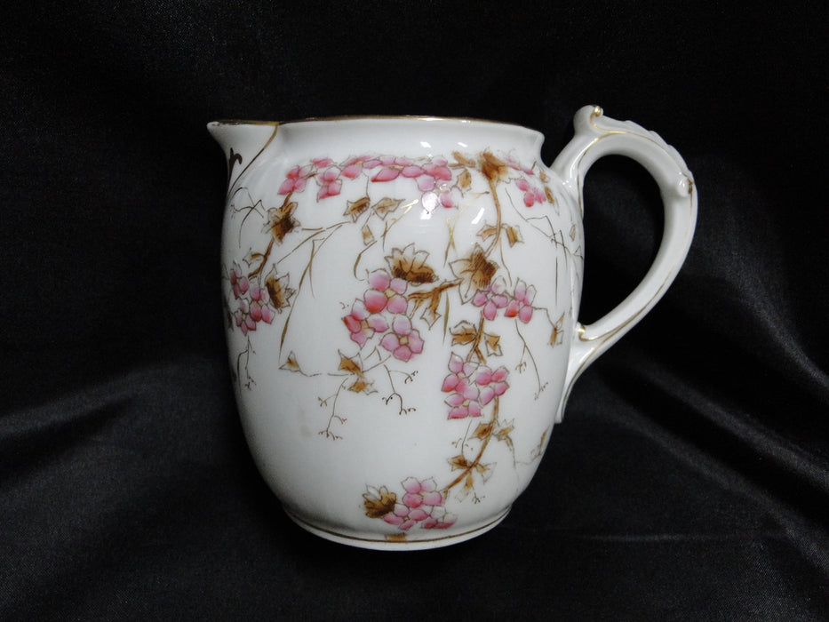 Haviland, Ch. Field (Limoges) Pink CHF 1649, Gold Trim: Pitcher, 4" Tall