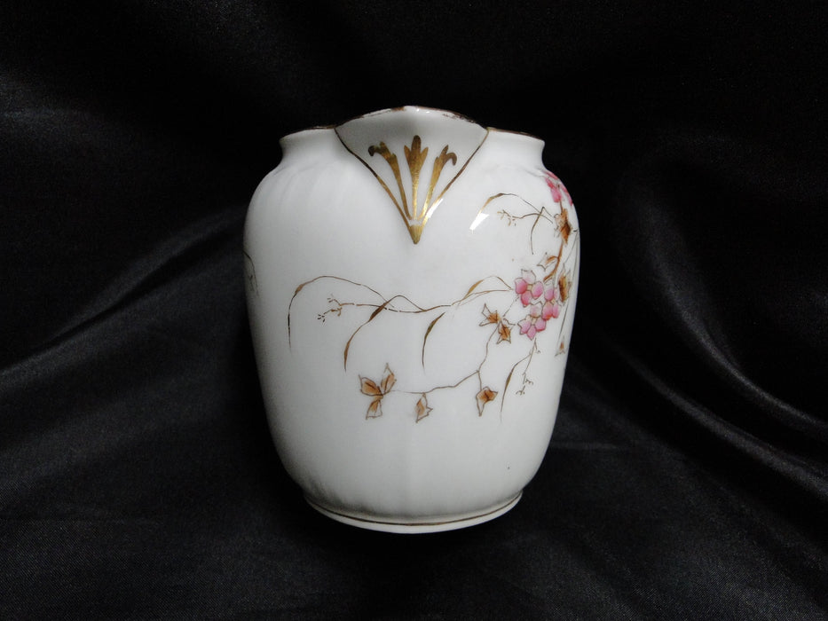 Haviland, Ch. Field (Limoges) Pink CHF 1649, Gold Trim: Pitcher, 4" Tall