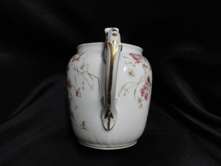 Haviland, Ch. Field (Limoges) Pink CHF 1649, Gold Trim: Pitcher, 4" Tall