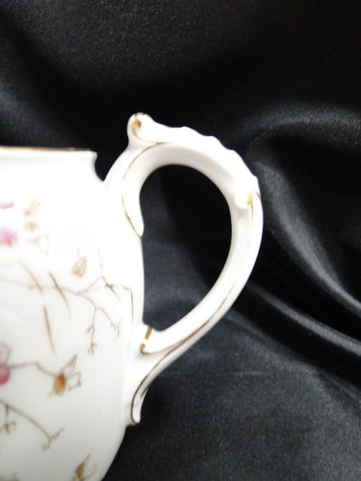 Haviland, Ch. Field (Limoges) Pink CHF 1649, Gold Trim: Pitcher, 4" Tall