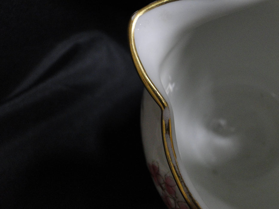Haviland, Ch. Field (Limoges) Pink CHF 1649, Gold Trim: Pitcher, 4" Tall