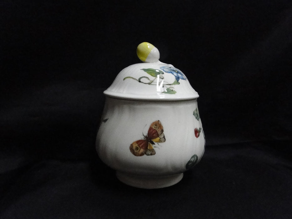 Villeroy & Boch Bouquet, Flowers, Insects: Jam / Jelly Jar & Lid, 4 3/4" Tall