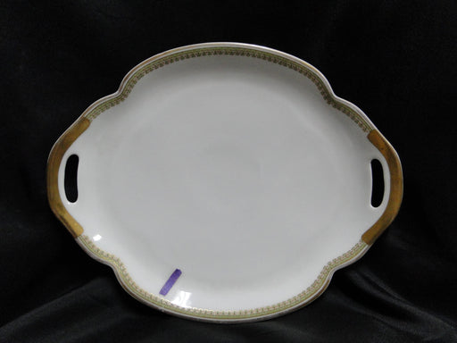 Haviland (Limoges) Schleiger 629 Green/Gold/Red: Oval Platter, 11 3/8", As Is