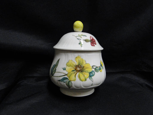 Villeroy & Boch Bouquet, Flowers, Insects: Sugar Bowl & Lid, 4 3/4" Tall