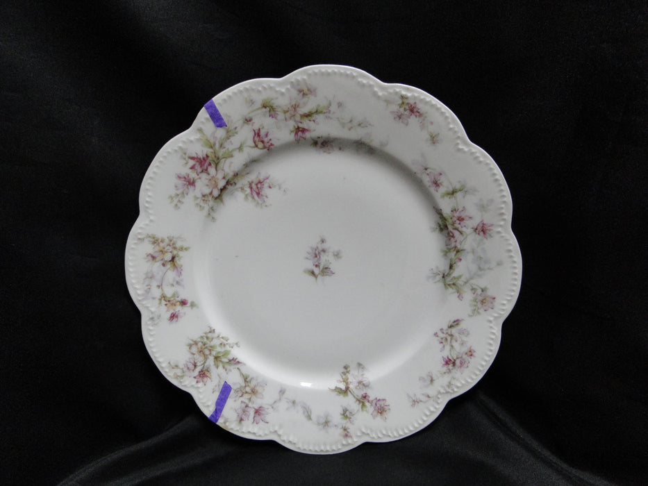 Haviland (Limoges) Schleiger 91F, Lavender & Gray: Dinner Plate, 9 3/4", As Is