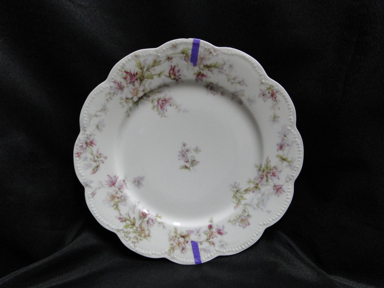 Haviland (Limoges) Schleiger 91F, Lavender & Gray: Salad Plate, 8 1/2", As Is